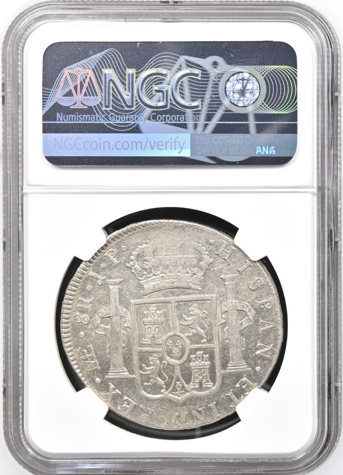 Peru 8 Reales 1813 Lima JP NGC AU50 0154779Peru 8 Reales 1813 Lima JP NGC AU50 0154779 - Image 2