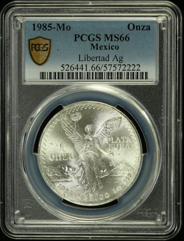 Modern Silver & Minors Onza 1985 Mo PCGS MS66 0154819