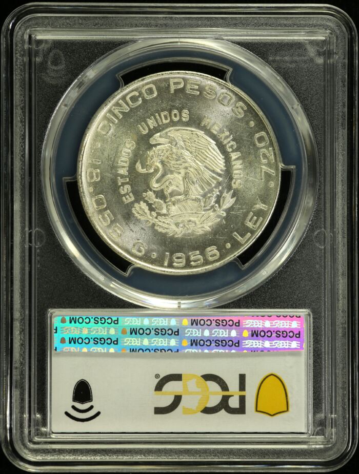 Modern Silver & Minors 5 Peso 1956 Mo PCGS MS63 0153822Modern Silver & Minors 5 Peso 1956 Mo PCGS MS63 0153822 - Image 2