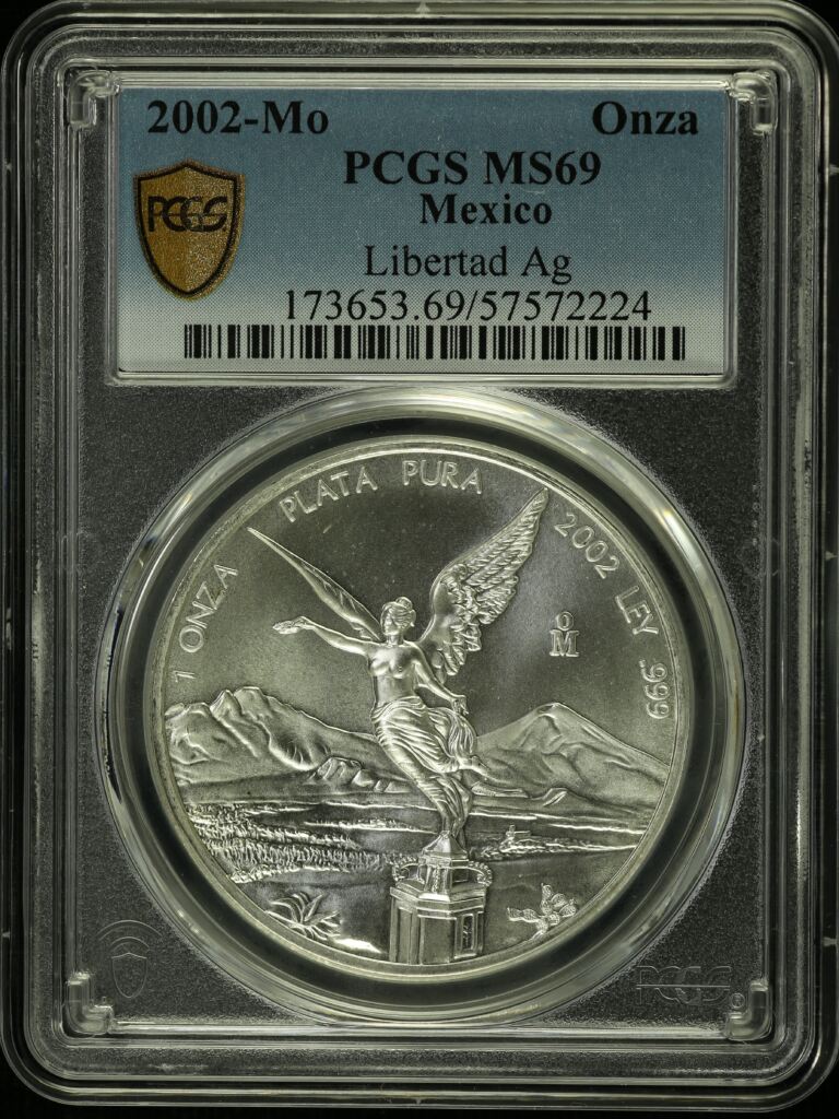 Modern Silver & Minors Onza 2002 Mo PCGS MS69 0154824