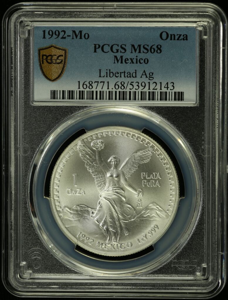 Modern Silver & Minors Onza 1992 Mo PCGS MS68 0154947