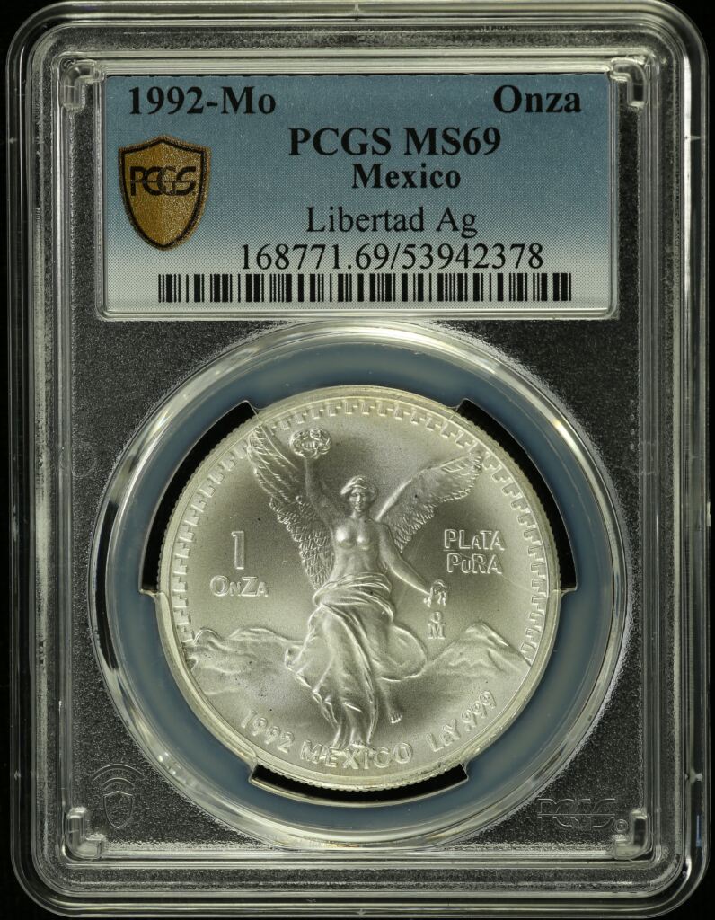 Modern Silver & Minors Onza 1992 Mo PCGS MS69 0154952