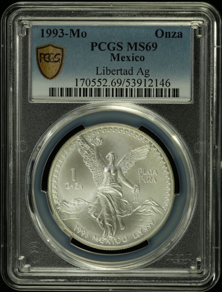 Modern Silver & Minors Onza 1993 Mo PCGS MS69 0154957