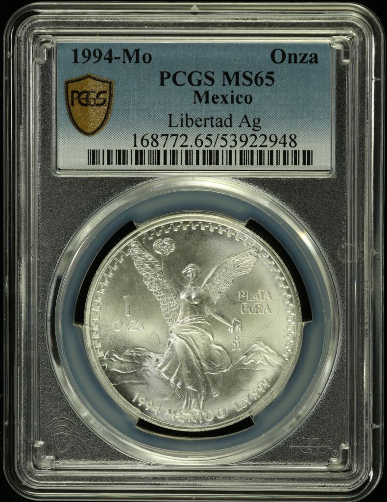 Modern Silver & Minors Onza 1994 Mo PCGS MS65 0154958