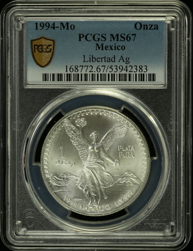 Modern Silver & Minors Onza 1994 Mo PCGS MS67 0154960