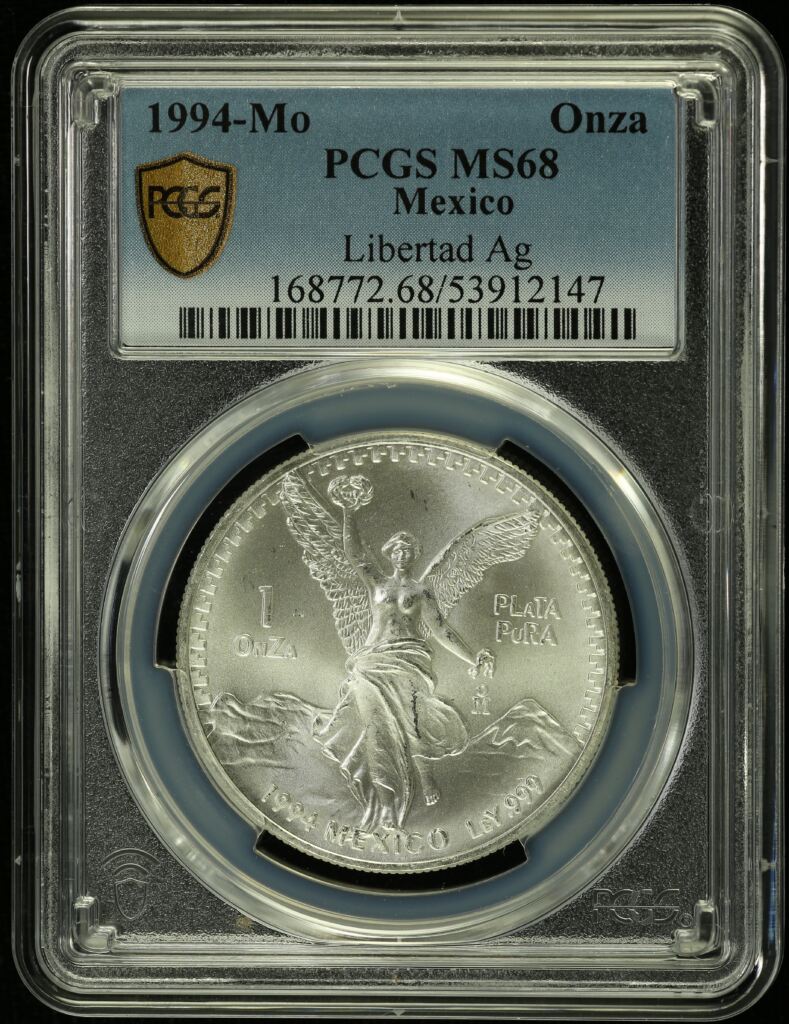 Modern Silver & Minors Onza 1994 Mo PCGS MS68 0154962
