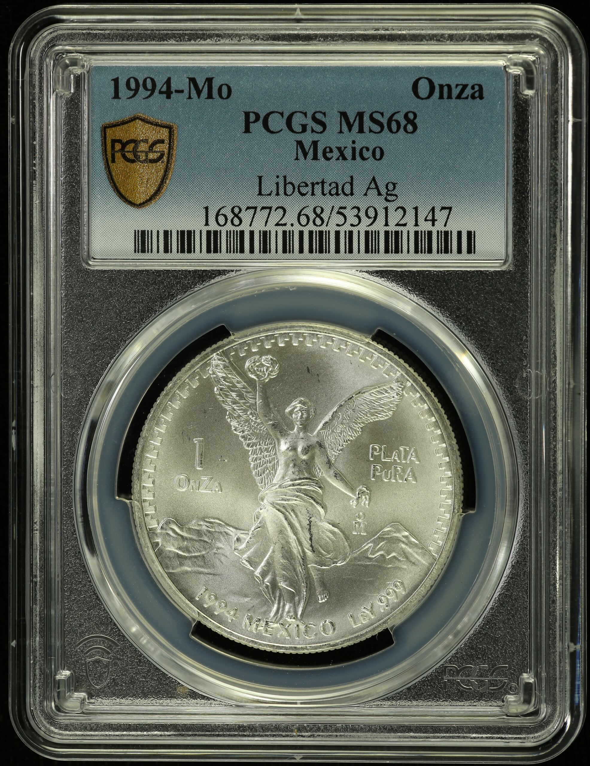 Mexican Coins Modern Silver & Minors Onza Modern Silver & Minors Onza 1994 Mo PCGS MS68 0154962 Modern Silver & Minors Onza 1994 Mo PCGS MS68 0154962Modern Silver & Minors Onza 1994 Mo PCGS MS68 0154962