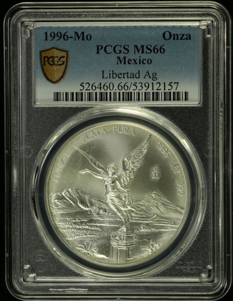 Modern Silver & Minors Onza 1996 Mo PCGS MS66 0154974