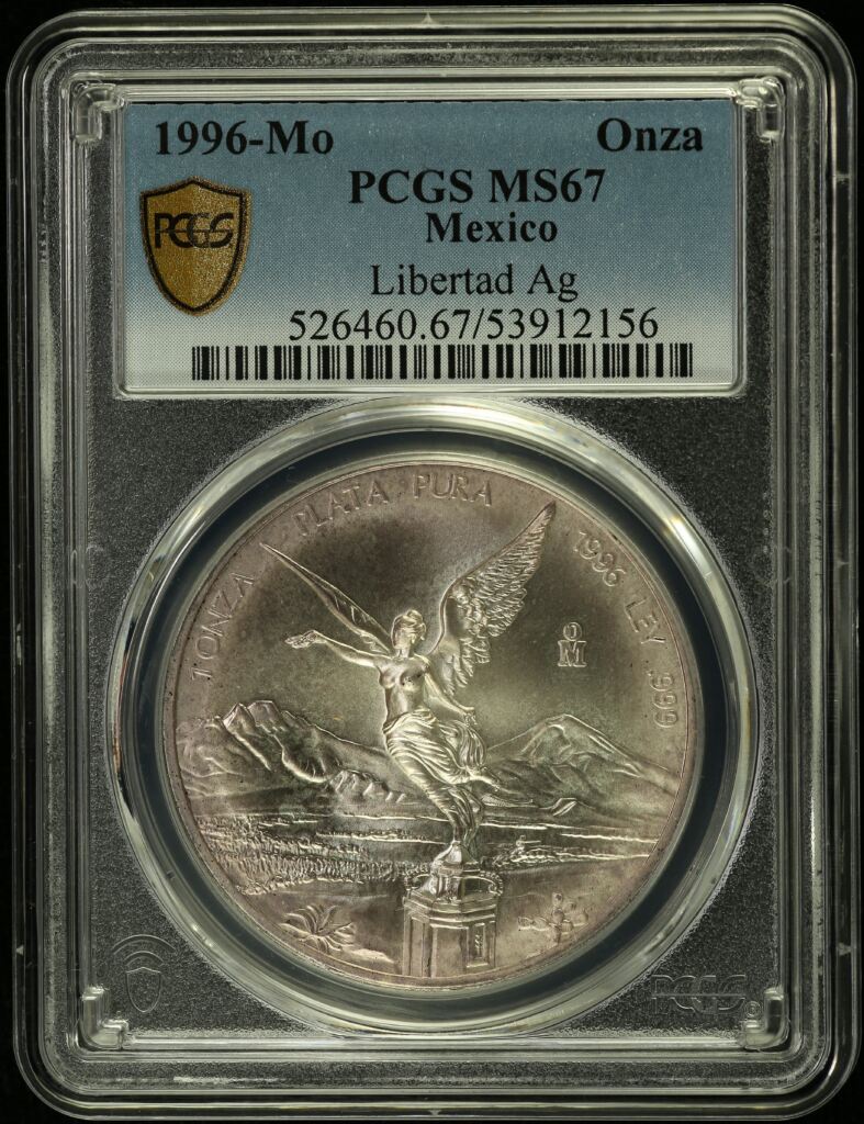 Modern Silver & Minors Onza 1996 Mo PCGS MS67 0154975