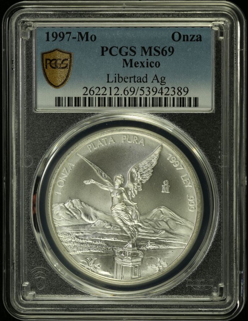 Modern Silver & Minors Onza 1997 Mo PCGS MS69 0154981