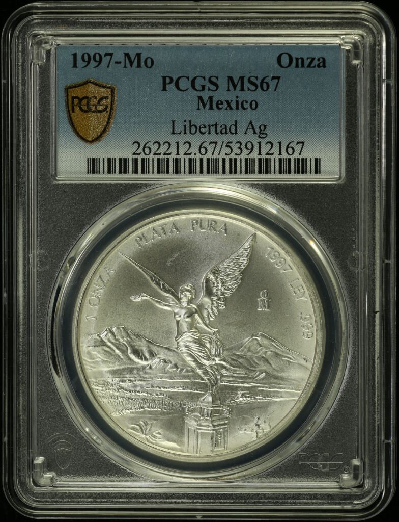 Modern Silver & Minors Onza 1997 Mo PCGS MS67 0154982