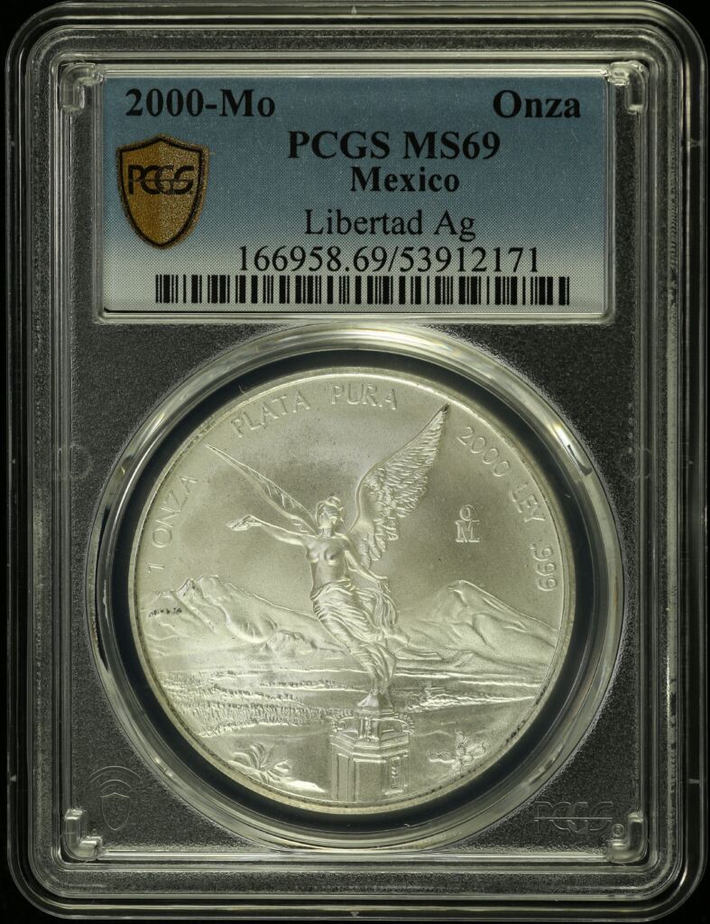 Modern Silver & Minors Onza 2000 Mo PCGS MS69 0154987