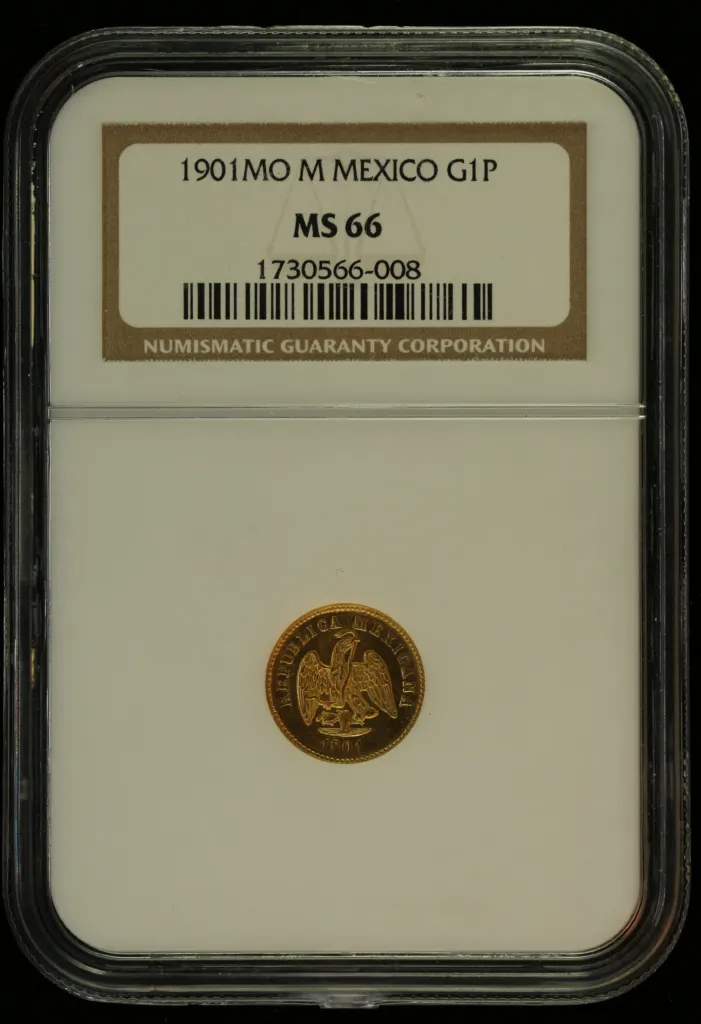 Republic Gold Peso 1901 Mo M NGC MS66 0155177