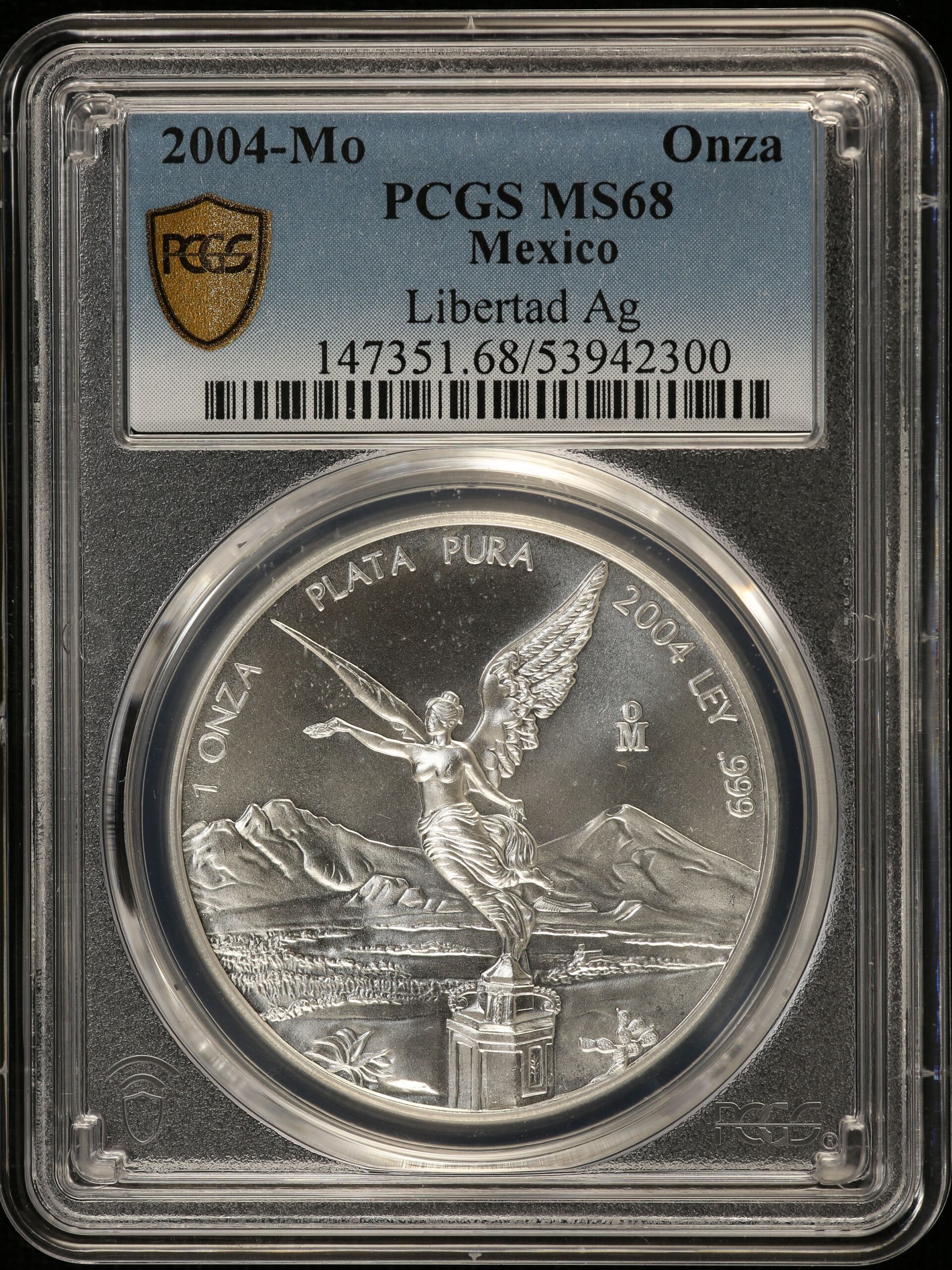 Modern Silver & Minors Onza 2004 Mo PCGS MS68 0155008