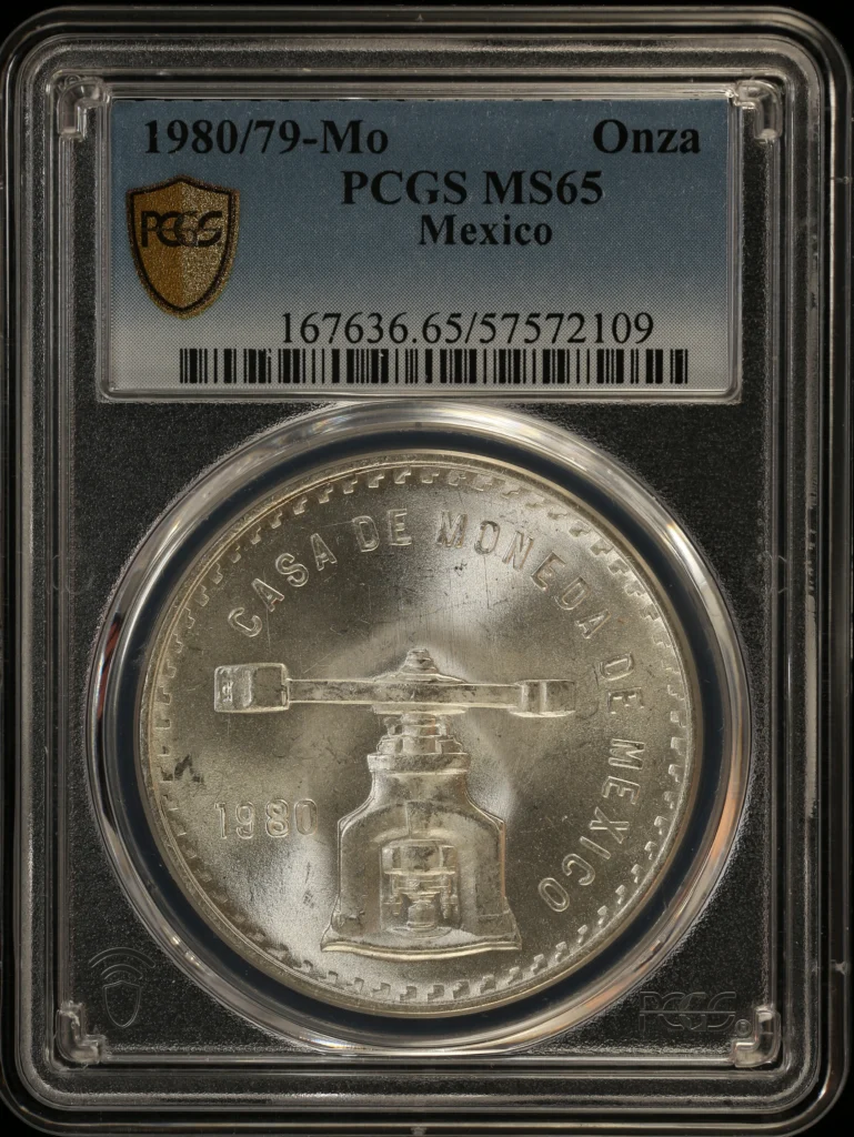 Mexican Coins Modern Silver & Minors Onza Modern Silver & Minors Onza 1980/79 Mo PCGS MS65 0154653 Modern Silver & Minors Onza 1980/79 Mo PCGS MS65 0154653