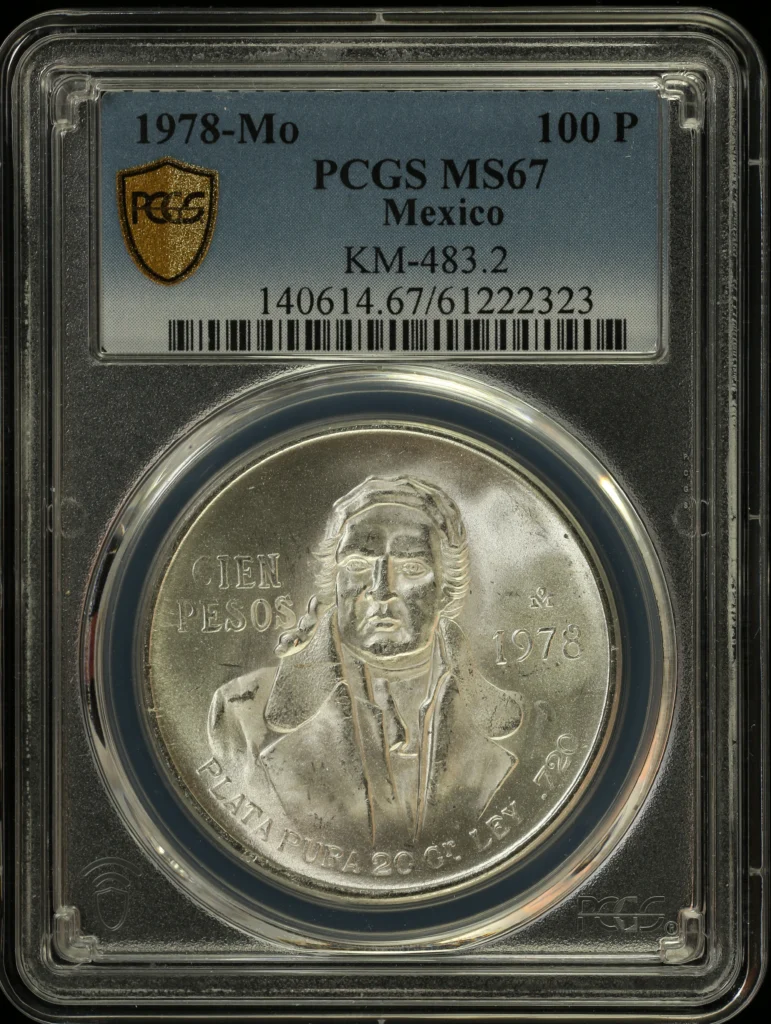Modern Silver & Minors 100 Peso 1978 Mo KM-483.2 PCGS MS67 0153644