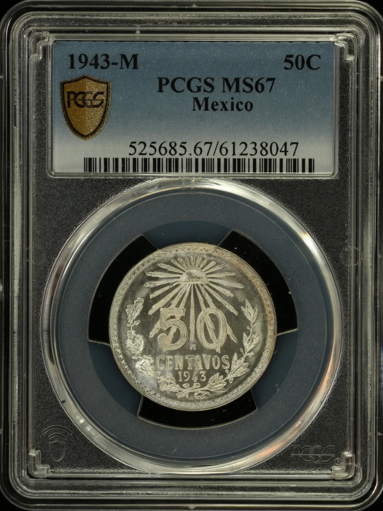 Modern Silver & Minors 50 Centavo 1943 M PCGS MS67 0154205