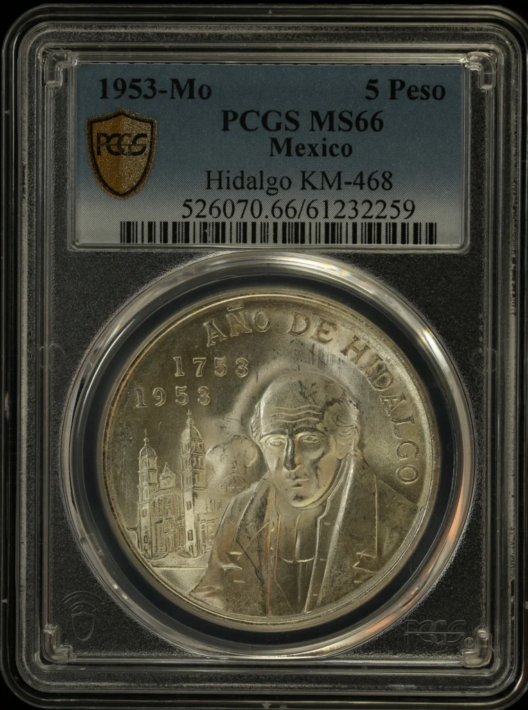 Modern Silver & Minors 5 Peso 1953 Mo KM-468 PCGS MS66 0153724