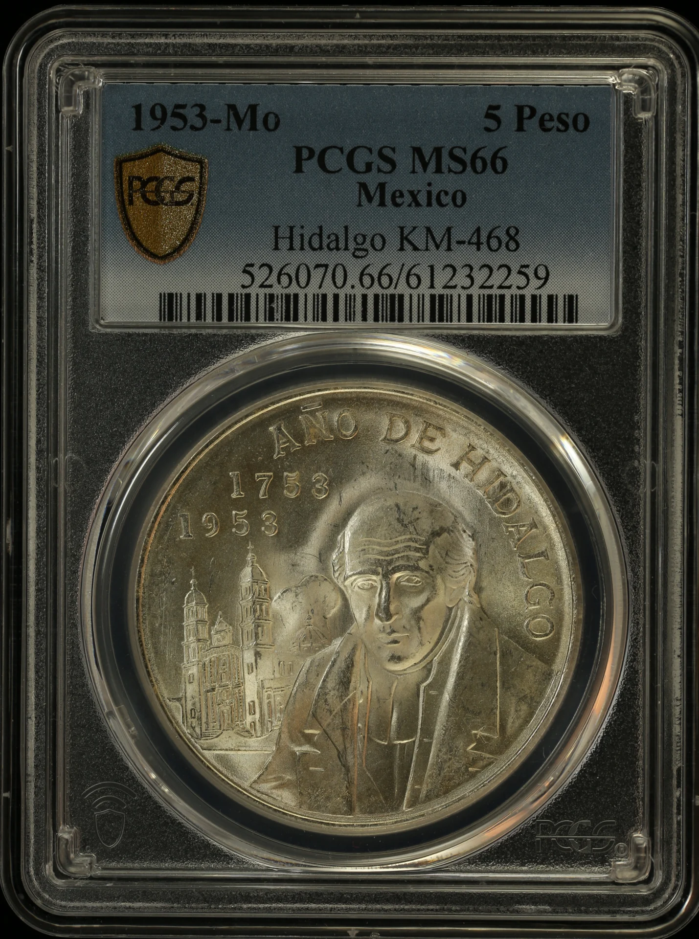 Modern Silver & Minors 5 Peso 1953 Mo KM-468 PCGS MS66 0153724