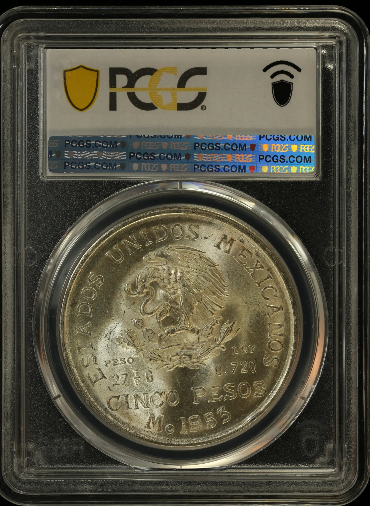 5 Peso Mexican Coins Modern Silver & Minors Modern Silver & Minors 5 Peso 1953 Mo KM-468 PCGS MS66 0153724 Modern Silver & Minors 5 Peso 1953 Mo KM-468 PCGS MS66 0153724Modern Silver & Minors 5 Peso 1953 Mo KM-468 PCGS MS66 0153724 - Image 2