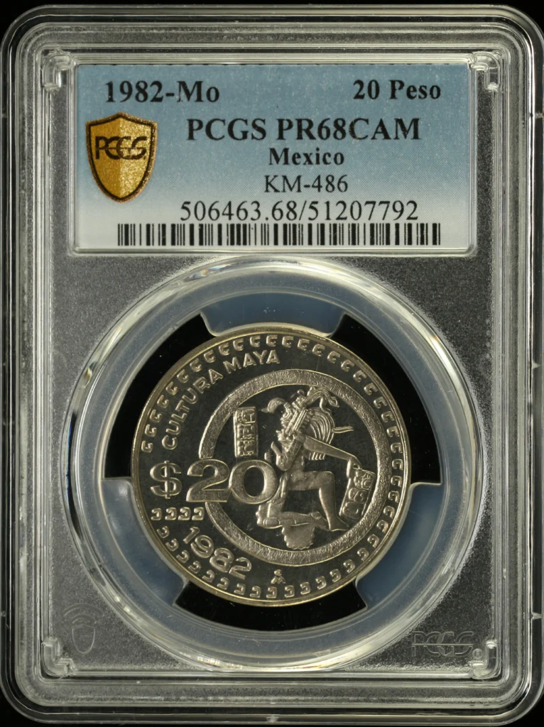 Modern Silver & Minors 20 Peso 1982 Mo KM-486 PCGS PR68CAM 0155162
