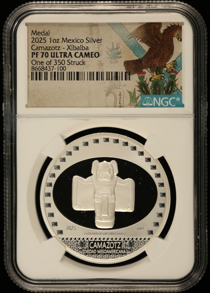 Medals & Tokens Camazotz-Xibalba 1oz Silver Medal 2025 NGC PF70 Ultra Cameo 0153686