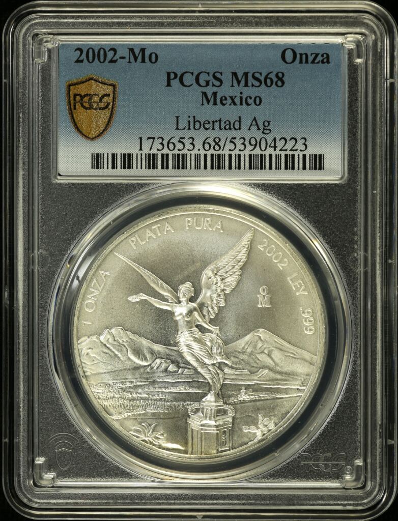 Modern Silver & Minors Onza 2002 Mo PCGS MS68 0155427