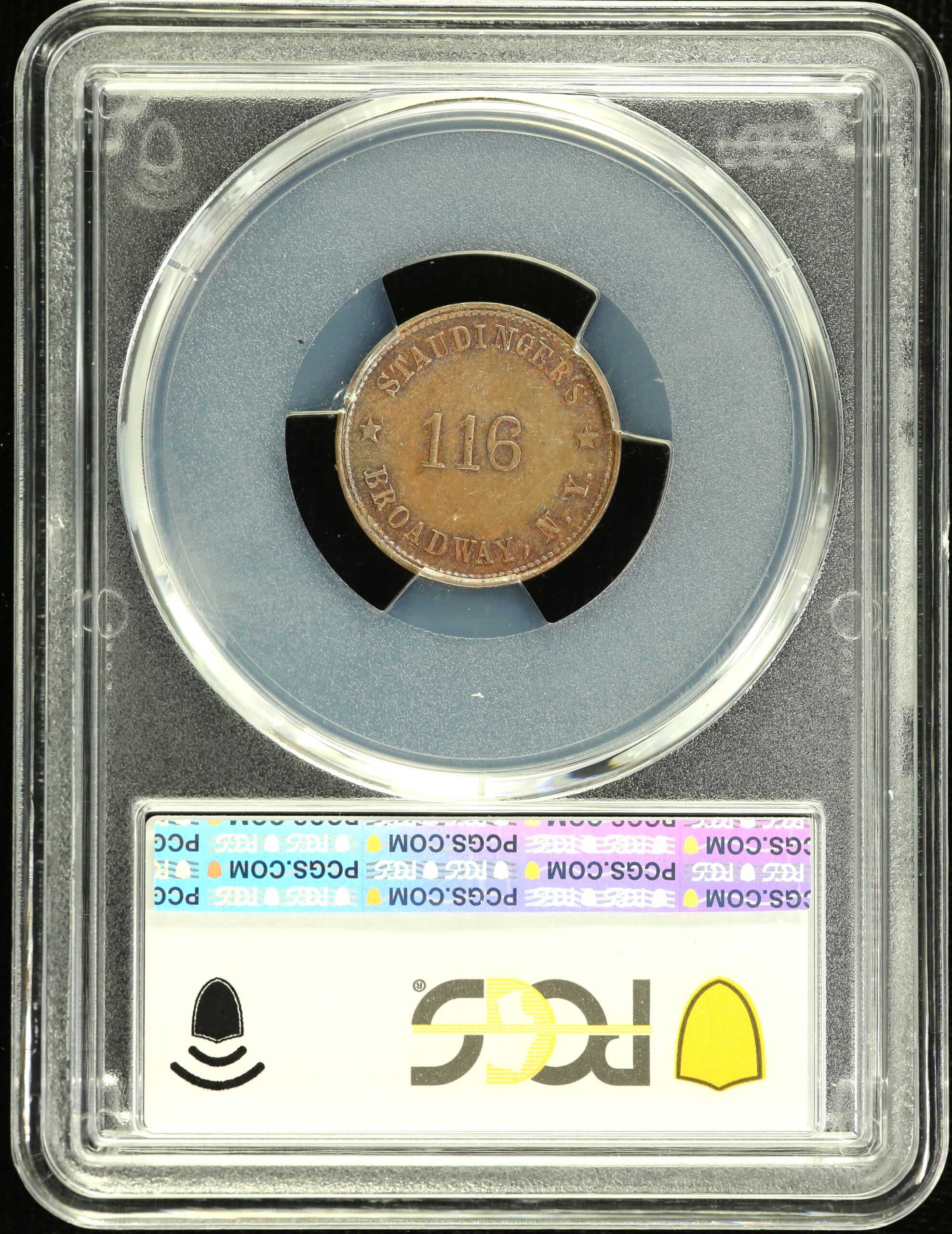 North America United States World Coins United States Civil War Token Staudingers 1863 F-630BS-2a PCGS MS63BN 0155438 United States Civil War Token Staudingers 1863 F-630BS-2a PCGS MS63BN 0155438United States Civil War Token Staudingers 1863 F-630BS-2a PCGS MS63BN 0155438 - Image 2