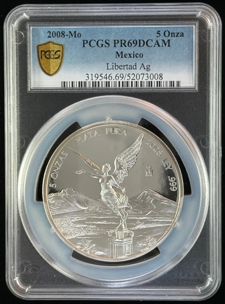 Modern Silver & Minors 5 Onza 2008 Mo PCGS PR69DCAM 0155446