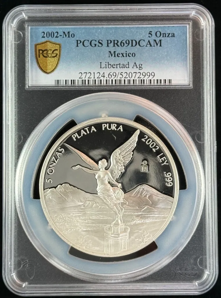 Modern Silver & Minors 5 Onza 2002 Mo PCGS PR69DCAM 0155455