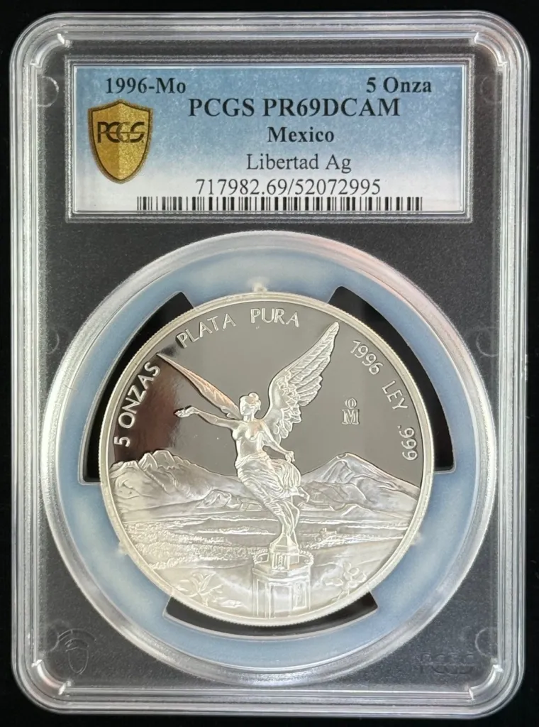 Modern Silver & Minors 5 Onza 1996 Mo PCGS PR69DCAM 0155457