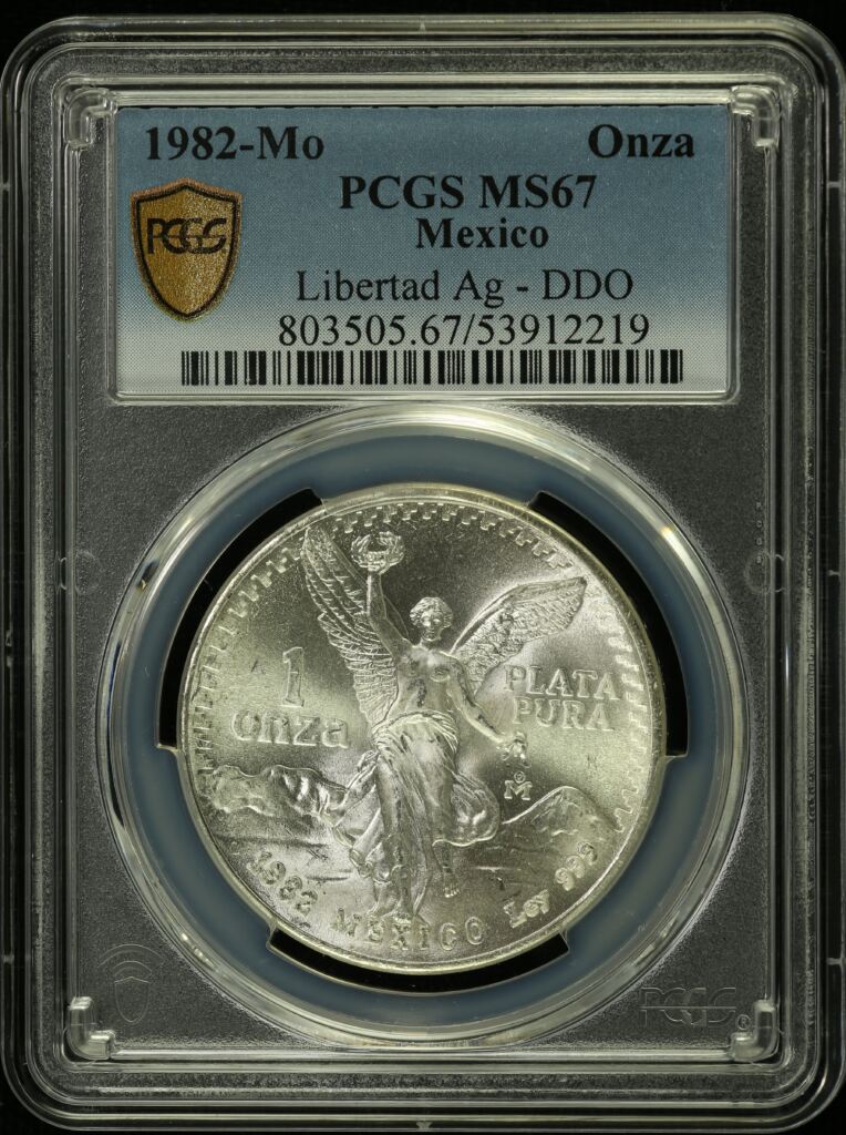 Modern Silver & Minors Onza 1982 Mo PCGS MS67 0155492