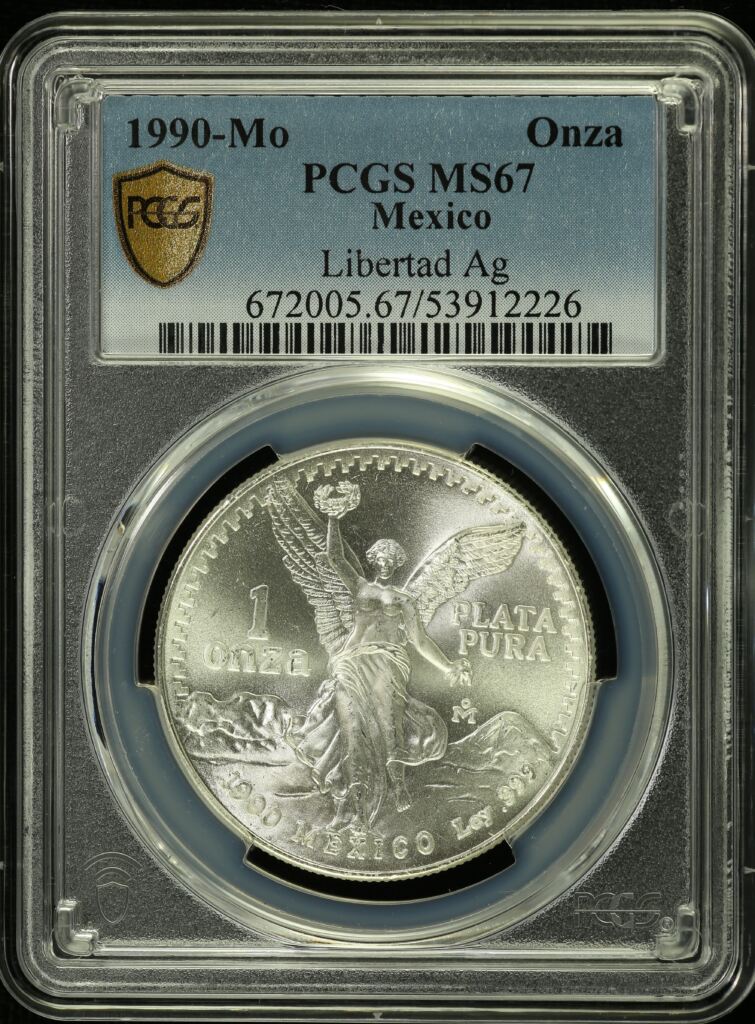 Modern Silver & Minors Onza 1990 Mo PCGS MS67 0155494