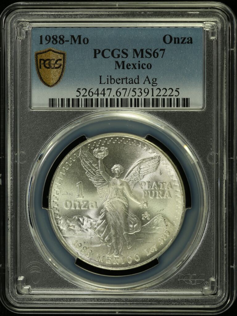 Modern Silver & Minors Onza 1988 Mo PCGS MS67 0155495