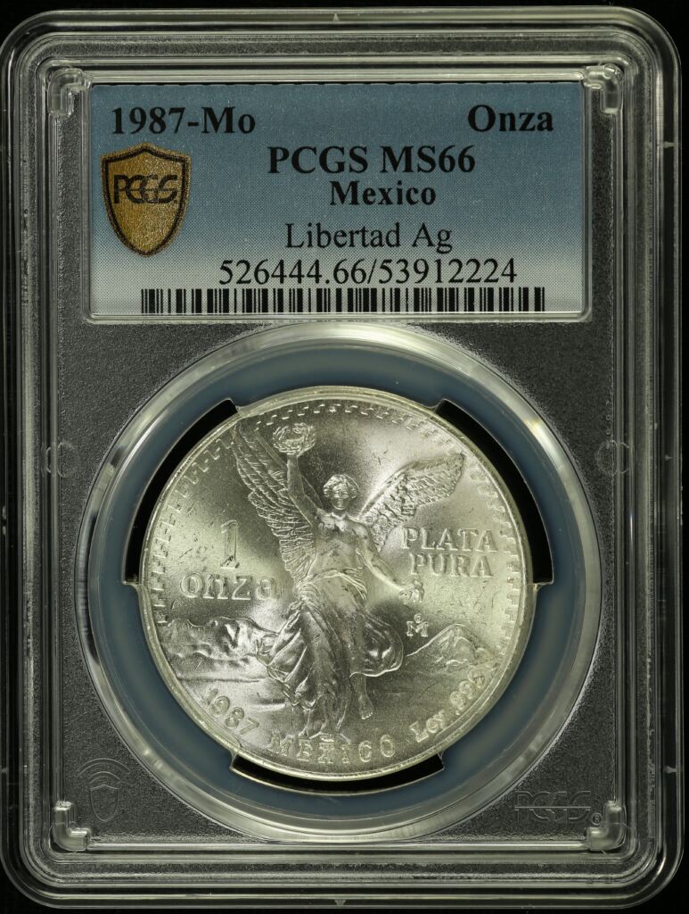 Modern Silver & Minors Onza 1987 Mo PCGS MS66 0155496