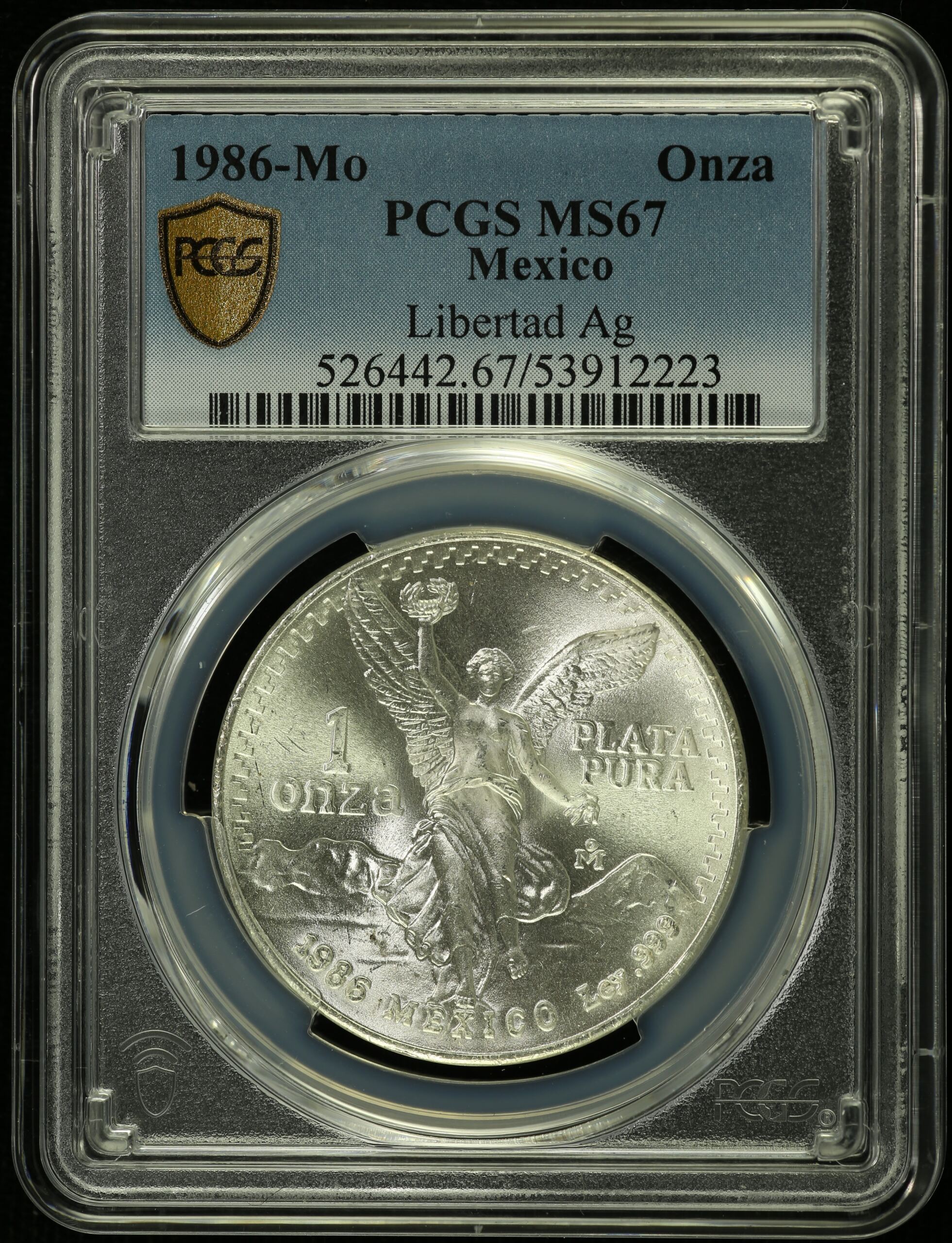 Mexican Coins Modern Silver & Minors Onza Modern Silver & Minors Onza 1986 Mo PCGS MS67 0155497 Modern Silver & Minors Onza 1986 Mo PCGS MS67 0155497Modern Silver & Minors Onza 1986 Mo PCGS MS67 0155497