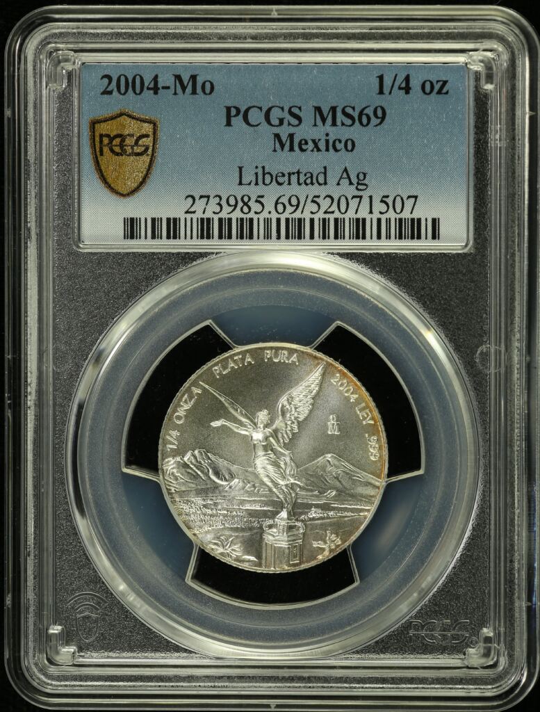 Modern Silver & Minors 1/4 Onza 2004 Mo PCGS MS69 0155501
