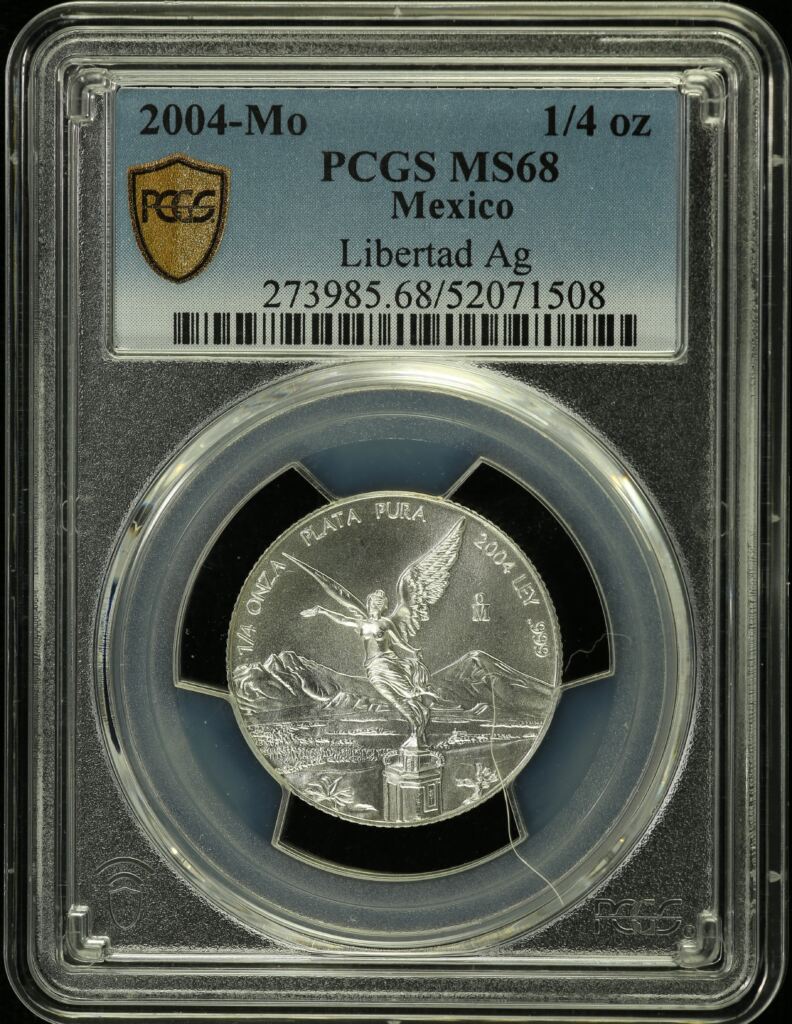 Modern Silver & Minors 1/4 Onza 2004 Mo PCGS MS68 0155502