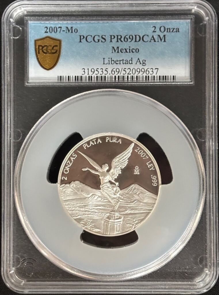 Modern Silver & Minors 2 Onza 2007 Mo PCGS PR69DCAM 0155512
