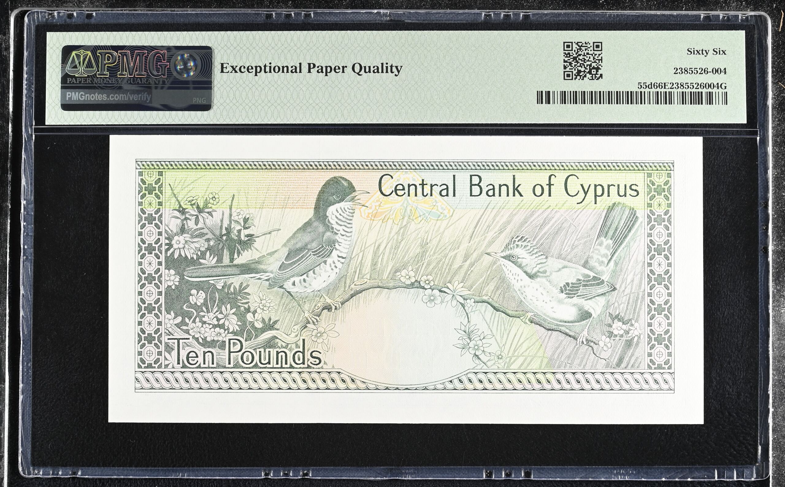 Cyprus World Currency Cyprus 10 Pounds 1995 Pick #55d PMG Gem UNC66 EPQ 0155721 Cyprus 10 Pounds 1995 Pick #55d PMG Gem UNC66 EPQ 0155721Cyprus 10 Pounds 1995 Pick #55d PMG Gem UNC66 EPQ 0155721 - Image 2