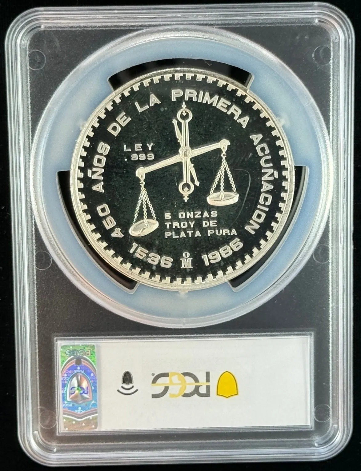 5 Onza Mexican Coins Modern Silver & Minors Modern Silver & Minors 5 Onza 1986 Mo PCGS PR63DCAM 0156089 Modern Silver & Minors 5 Onza 1986 Mo PCGS PR63DCAM 0156089Modern Silver & Minors 5 Onza 1986 Mo PCGS PR63DCAM 0156089 - Image 2