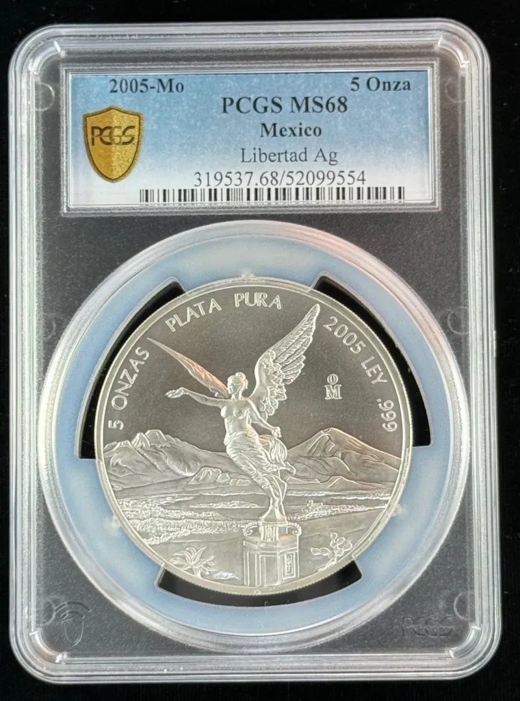 Modern Silver & Minors 5 Onza 2005 Mo PCGS MS68 0156096