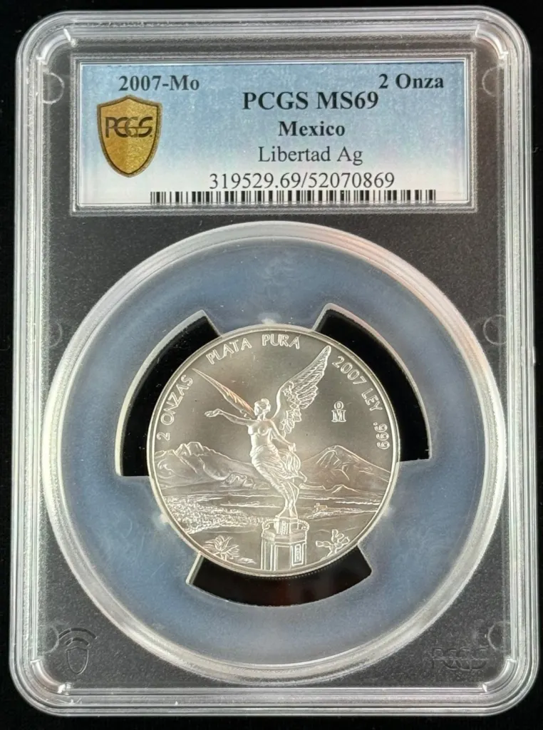 Modern Silver & Minors 2 Onza 2007 Mo PCGS MS69 0156160