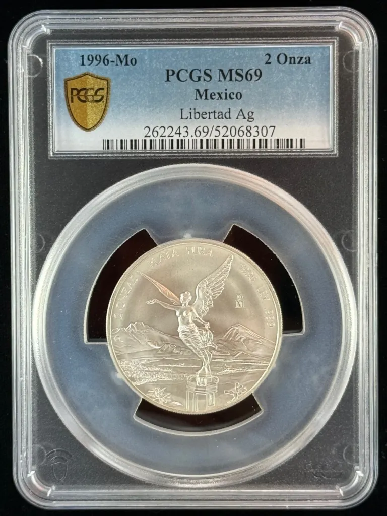 Modern Silver & Minors 2 Onza 1996 Mo PCGS MS69 0156324