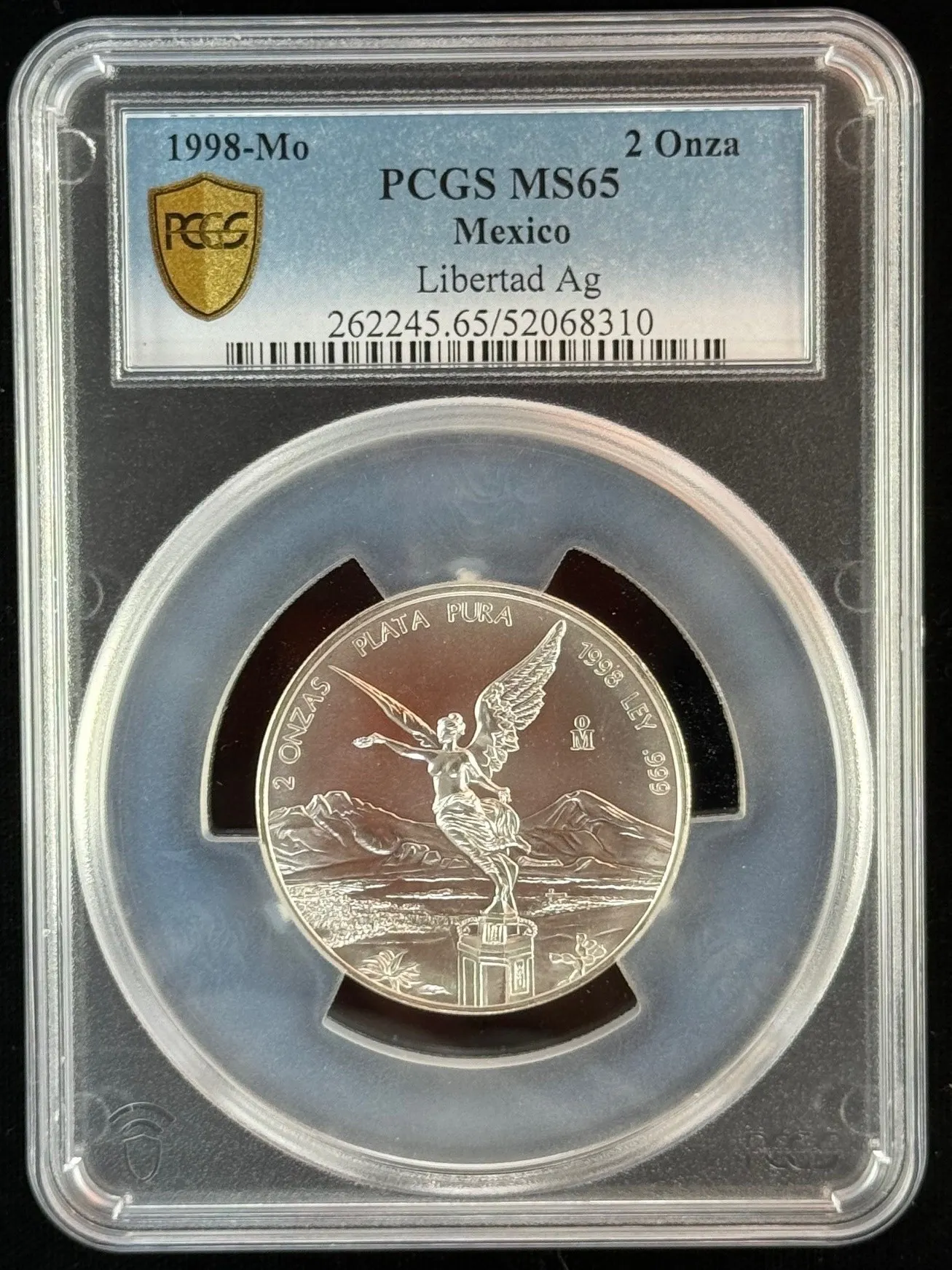 Modern Silver & Minors 2 Onza 1998 Mo PCGS MS65 0156326