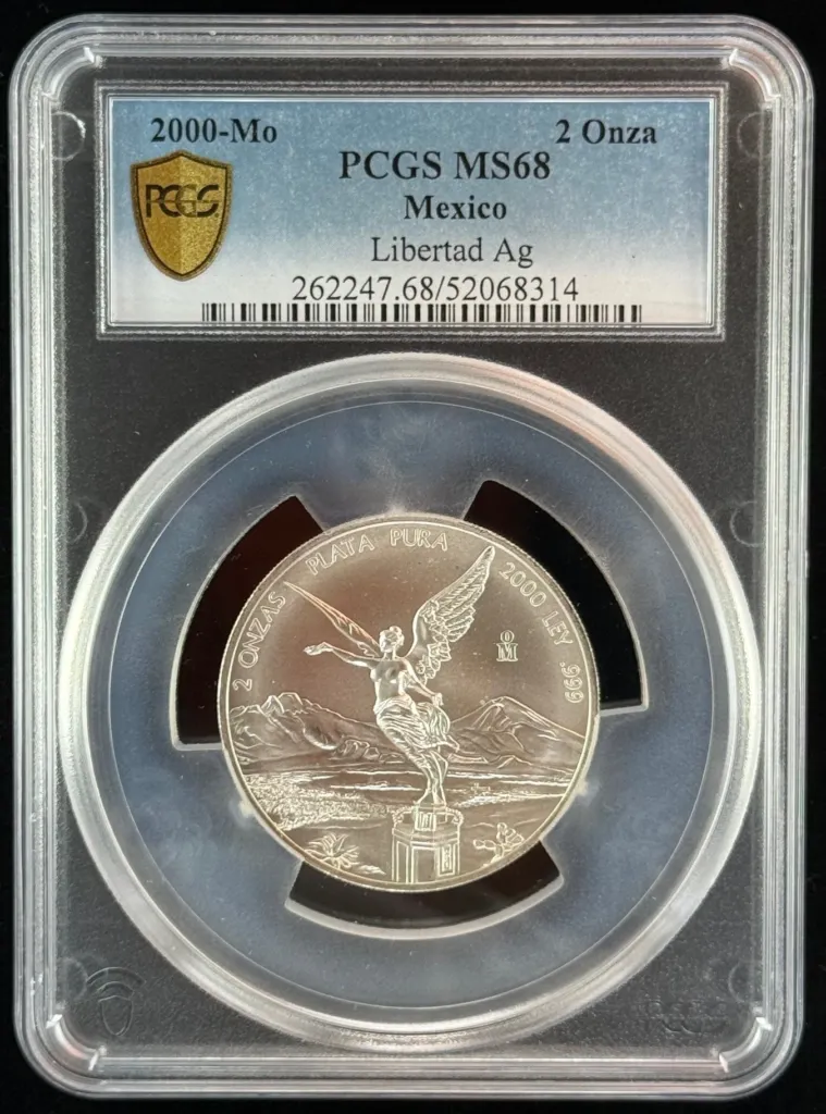 Modern Silver & Minors 2 Onza 2000 Mo PCGS MS68 0156331