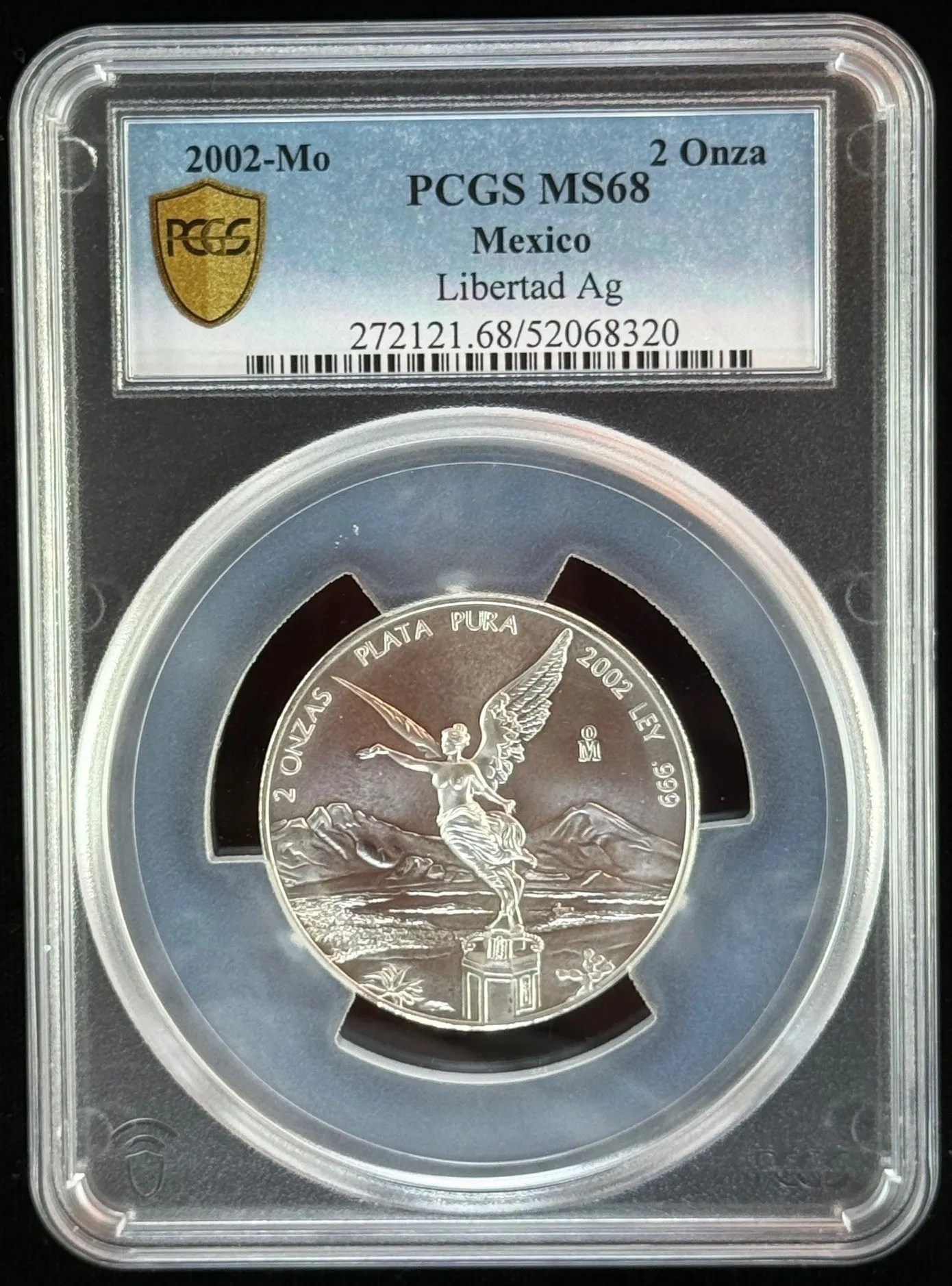 Modern Silver & Minors 2 Onza 2002 Mo PCGS MS68 0156336