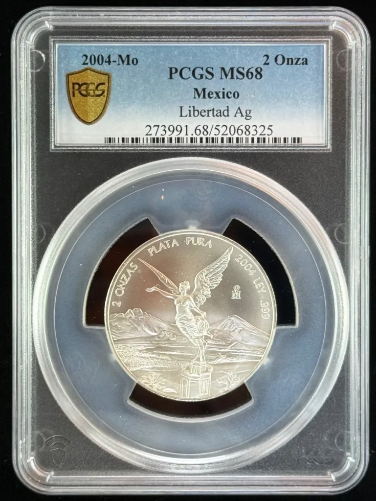 Modern Silver & Minors 2 Onza 2004 Mo PCGS MS68 0156341