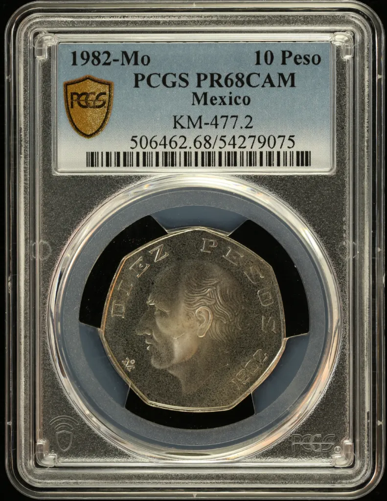 Modern Silver & Minors 10 Peso 1982 Mo KM-477.2 PCGS PR68CAM 0156504