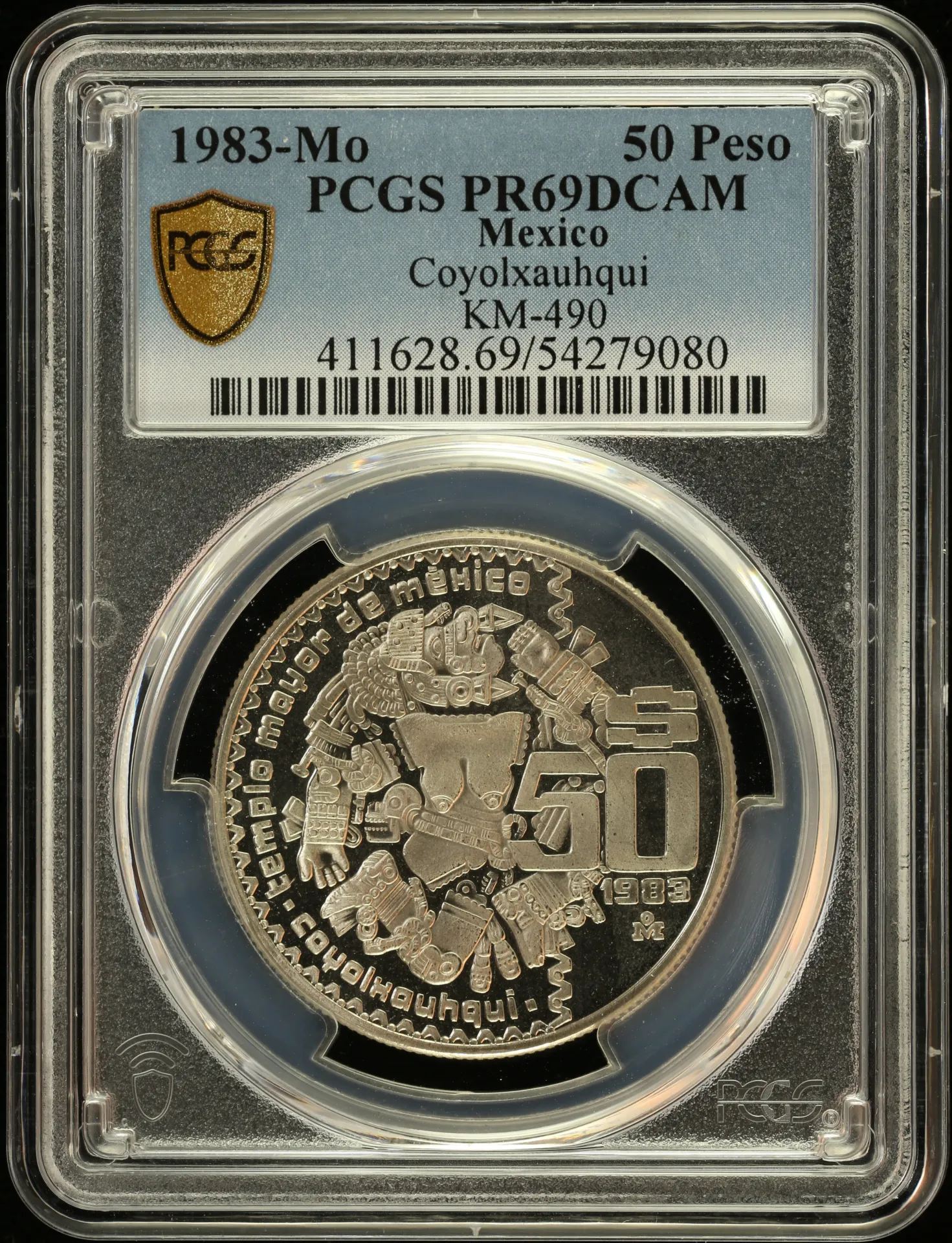 Modern Silver & Minors 50 Peso 1983 Mo KM-490 PCGS PR69DCAM 0156514